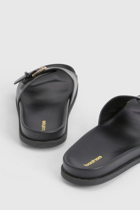 Wide Fit Buckle Detail Strap Sliders - Image 4