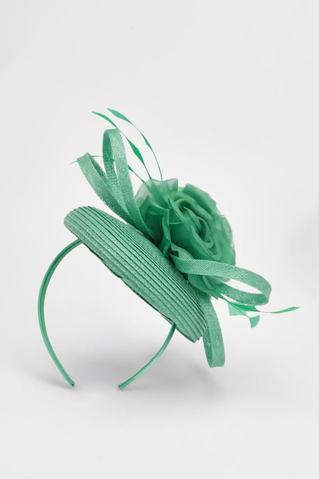 Flower Trim Pillbox Fascinator - Image 1