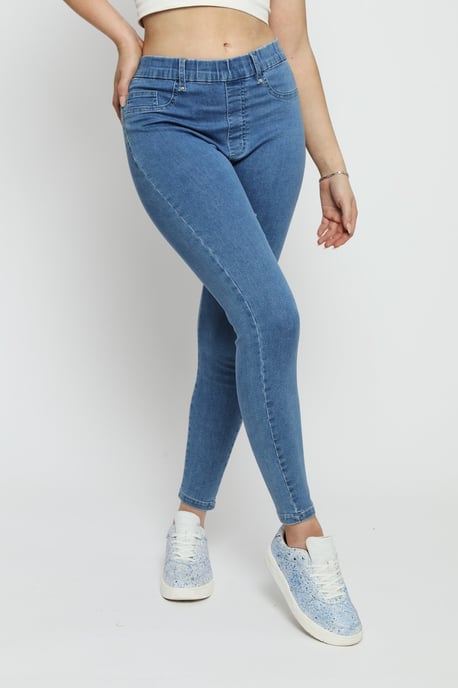 Womens High Rise Jegging Mid Blue - Image 1