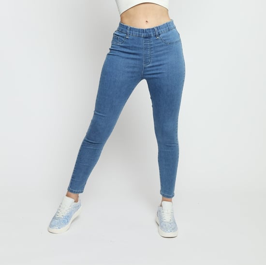 Womens High Rise Jegging Mid Blue - Image 2