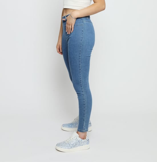 Womens High Rise Jegging Mid Blue - Image 3