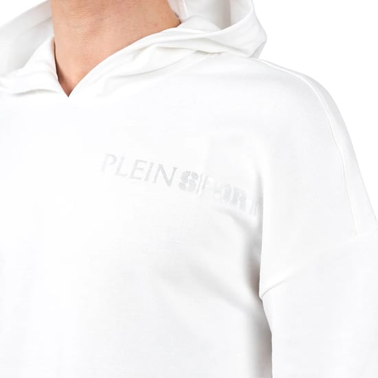 Philipp Plein Sport Vit Huvtröja Med Blocklogotyp På Bröstet - Image 3