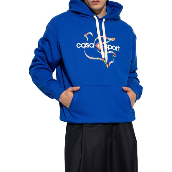 Casablanca Drapeau De Collombes Printed Blue Hoodie - Image 3