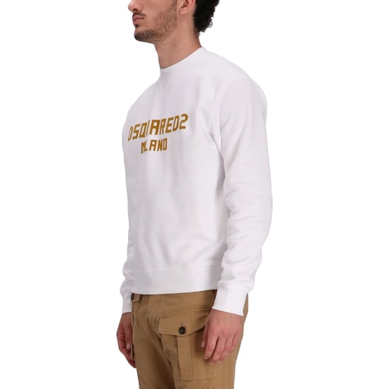 Dsquared2 Milano Logo Cool Fit Witte Sweatshirt - Image 3