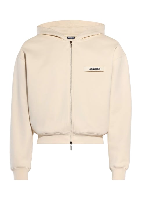 Jacquemus Grosgrain Logo Zip-Up Hoodie - Image 1