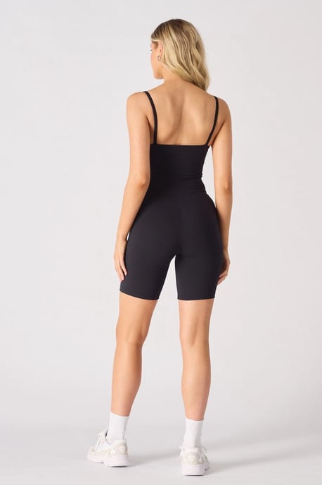 Womens Athleisure Strappy Unitard Black - Image 6