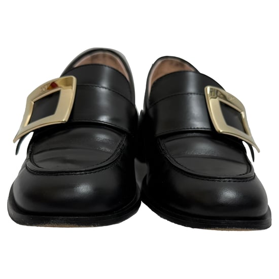 Roger Vivier Viv' Rangers Loafers med spänne och klack i svart läder - Image 2