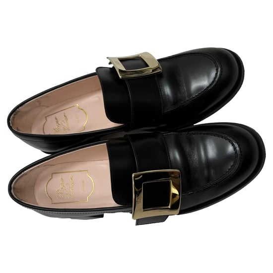 Roger Vivier Viv' Rangers Loafers med spänne och klack i svart läder - Image 4