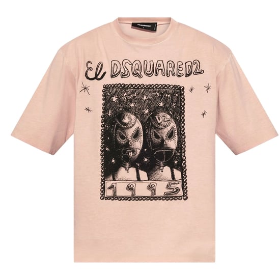 Dsquared2 Overlay Graphic Loose Fit T-shirt Dammig Antikros - Image 1