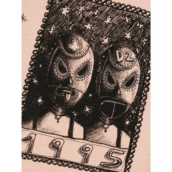 Dsquared2 Overlay Graphic Loose Fit T-shirt Dammig Antikros - Image 4