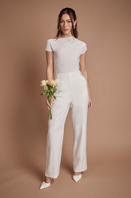 Bridal Wide Leg Tailored Trouser - Image 1