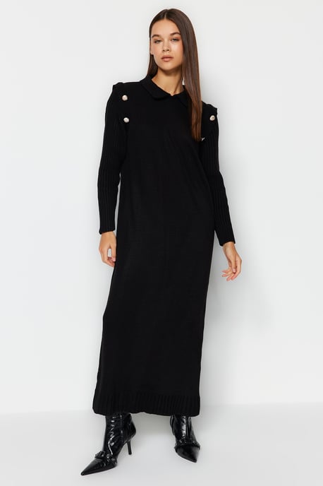 Damesjurken in Unifarben, lang model, casual, normale pasvorm, bescheiden mode - Image 4