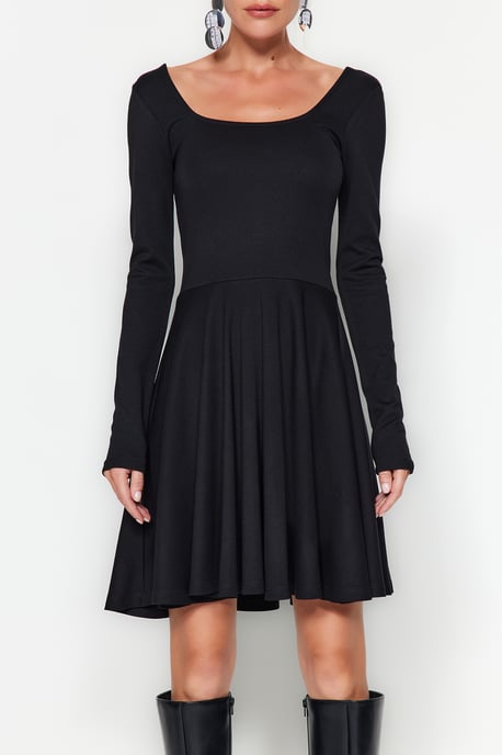 Unifarben Mini Långa Kvälls-/Vardagsklänningar Slim Fit Dam - Image 4