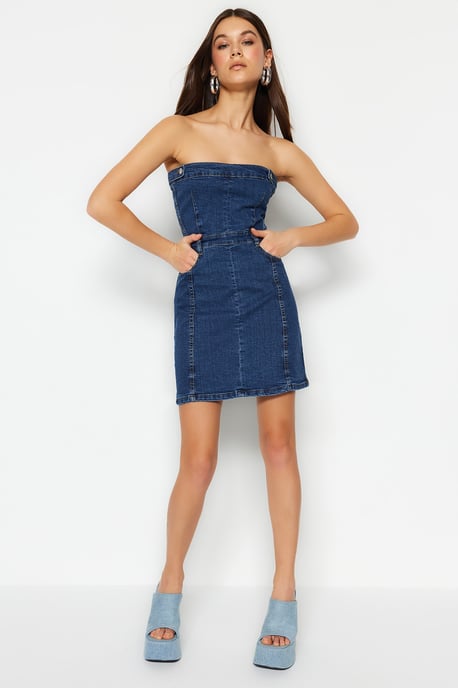 Unifarben miniärmlösa eleganta figurnära klänningar för kvinnor - Image 3
