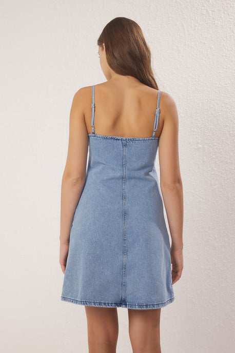 Rak miniklänning för kvinnor, hängande, casual/daglig, vanlig klänning - Image 3