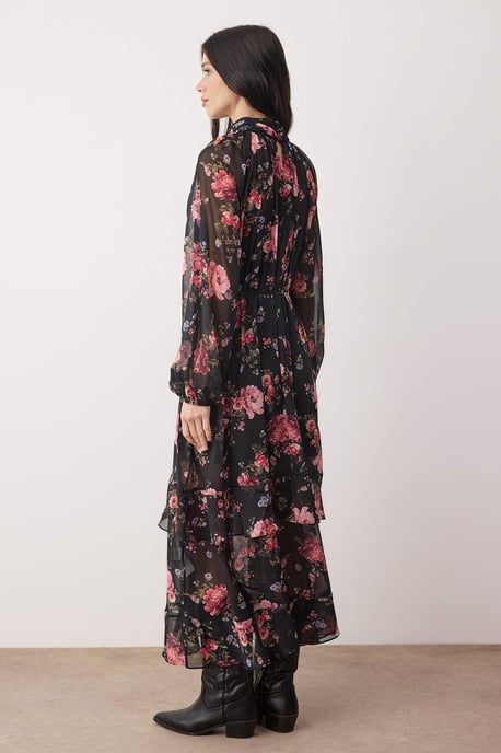 Zwarte maxi-jurk voor dames, geschikt voor avond- of dagelijks gebruik. - Image 3