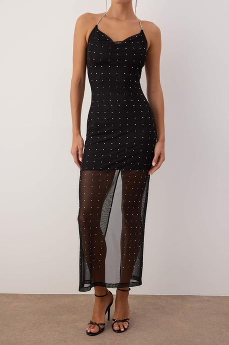 Rak maxiklänning med ärmlös bodycon-mönster för kvinnor - Image 2