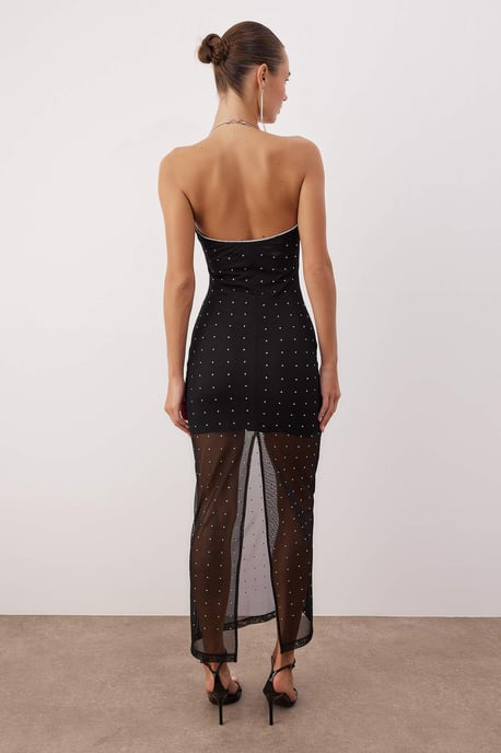 Rak maxiklänning med ärmlös bodycon-mönster för kvinnor - Image 3