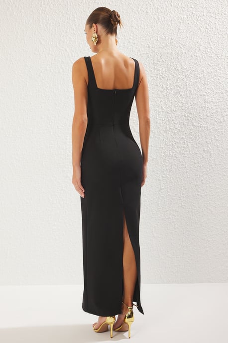Effen maxi-jurk zonder mouwen voor dames, geschikt voor afstuderen/gala, slanke pasvorm, avond- en galajurk - Image 3