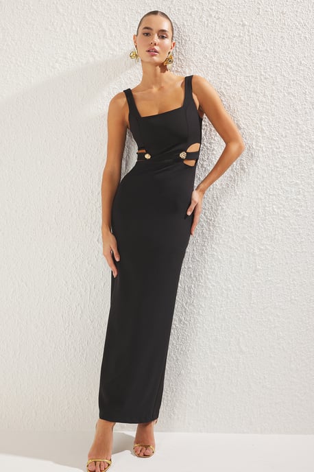Effen maxi-jurk zonder mouwen voor dames, geschikt voor afstuderen/gala, slanke pasvorm, avond- en galajurk - Image 4