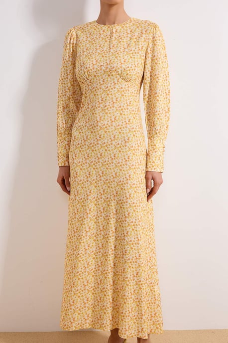Blommig maxiklänning med A-linjeformad hijab för dam, avslappnad/vardaglig - Image 2