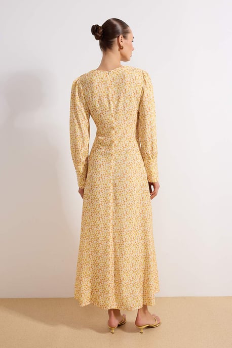 Blommig maxiklänning med A-linjeformad hijab för dam, avslappnad/vardaglig - Image 3