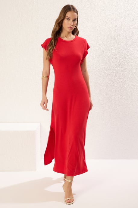 Effen mouwloze maxi-jurk voor dames, casual en slank model - Image 1