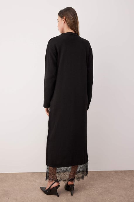 Damklänning med platt maxi-lång, avslappnad/fritidsklänning med A-linjeformad hijab - Image 3