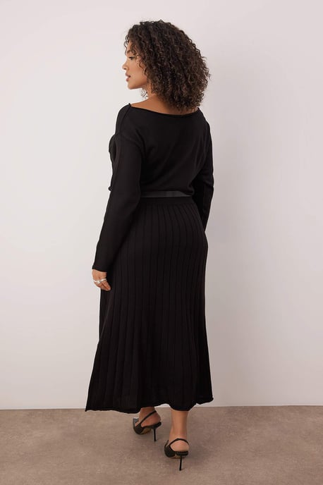 Curve Damklänning med rak maxiklänning i A-linjeformat, plus size, för dag/natt - Image 3