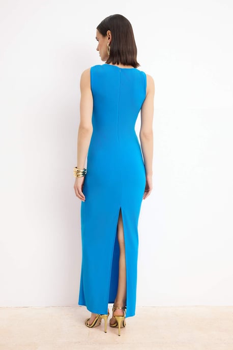 Platte, mouwloze maxi-jurken voor dames, geschikt voor avond- en gala-avonden. - Image 3