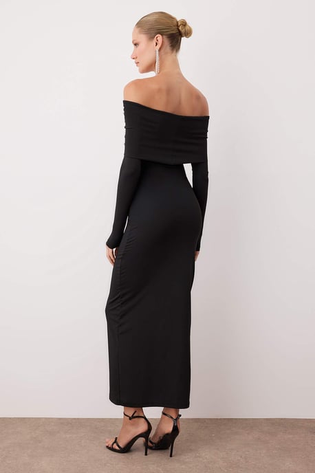 Damklänning med platt maxi-lång chic/nattklänning och bodycon - Image 3