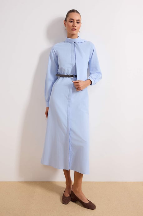 Dames maxi-jurk, plat model, lang, casual/dagelijks, A-lijn model, geschikt voor hijab - Image 1
