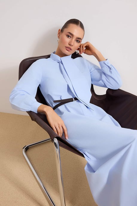 Dames maxi-jurk, plat model, lang, casual/dagelijks, A-lijn model, geschikt voor hijab - Image 2
