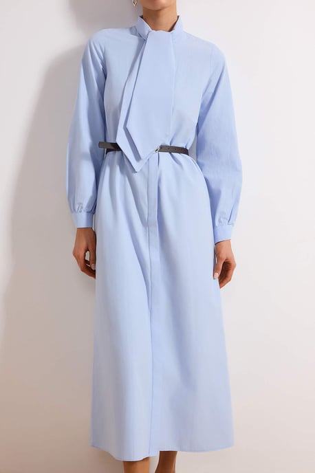 Dames maxi-jurk, plat model, lang, casual/dagelijks, A-lijn model, geschikt voor hijab - Image 3
