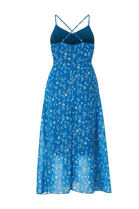 Curve Damklänningar med ärmlös blommig A-linjeformad maxiklänning i plusstorlek för blåa och blommiga - Image 4