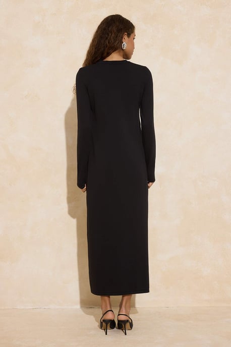 Damklänning med platt maxi-krage, avslappnad/vardaglig hijab-linje - Image 3