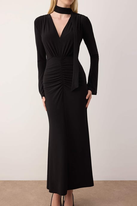 Dames platte maxi lange chique/nacht bodycon jurk - Image 2