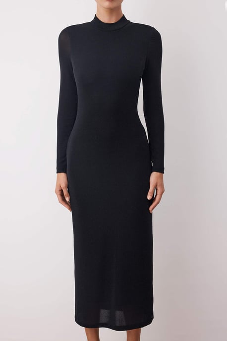 Unifarben maxiklänning med lång bodycon för examen/bal, dammodell - Image 2