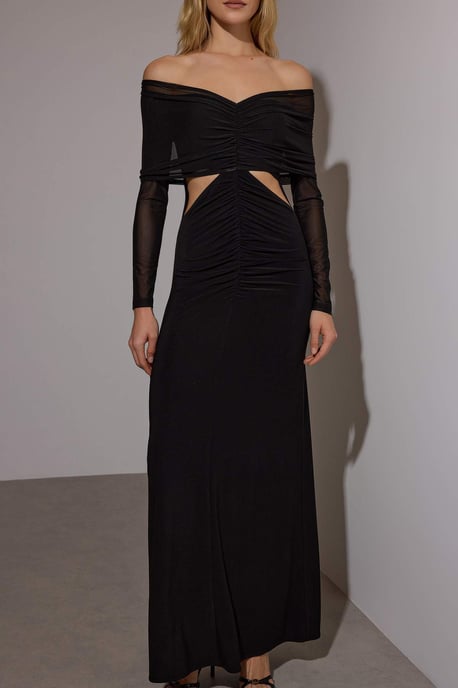 Platt maxiklänning med lång bodycon för examen/bal, damer - Image 2