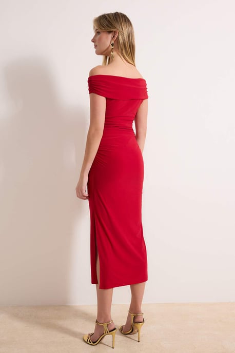 Damklänning med platt, ärmlös chic/nattliknande bodycon-mönster - Image 3