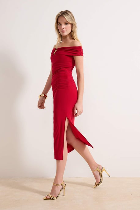 Damklänning med platt, ärmlös chic/nattliknande bodycon-mönster - Image 4