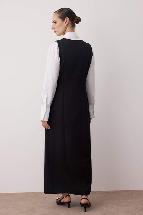 Unifarben Maxi Ärmlös Casual Shift Damklänningar Moderiktiga Moderiktiga - Image 3