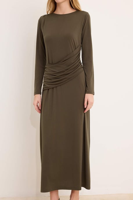 Damklänning med platt maxi- och nattklänning, chic/bodycon hijab - Image 2