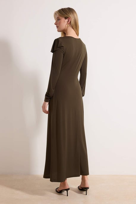 Platt maxiklänning med hijab, vardagsklänning för kvinnor - Image 3