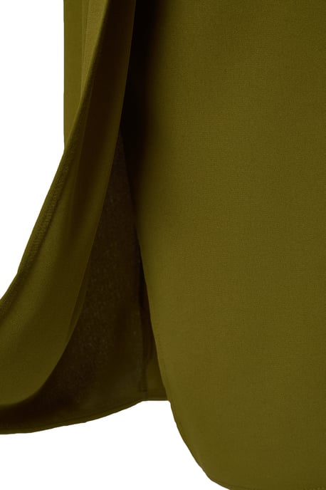 Groene, rechte, mouwloze midi-jurk voor dames, geschikt voor overdag en 's avonds. - Image 3
