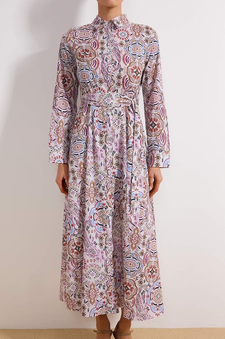 Lange maxi-jurk met bloemenprint voor dames, casual/dagelijks, A-lijn model, geschikt voor hijab. - Image 2