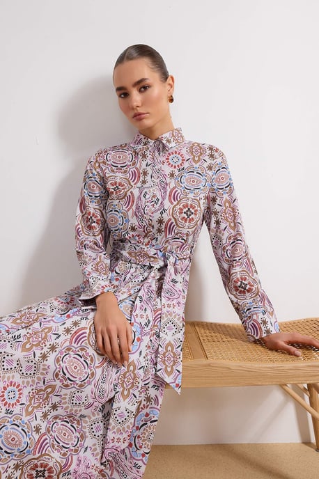Lange maxi-jurk met bloemenprint voor dames, casual/dagelijks, A-lijn model, geschikt voor hijab. - Image 4