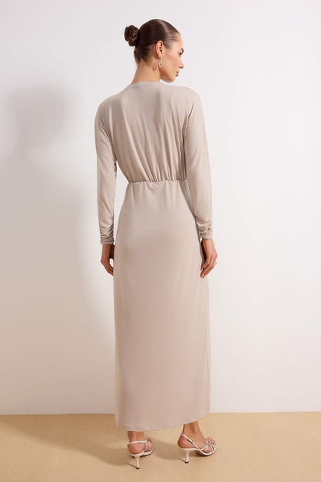 Damklänning med platt maxi- och nattklänning, chic/bodycon hijab - Image 3