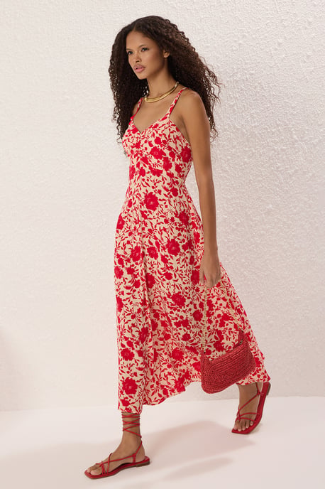 Women's Flowering Midi hanging Casual/Daily Regular Dress - Image 1