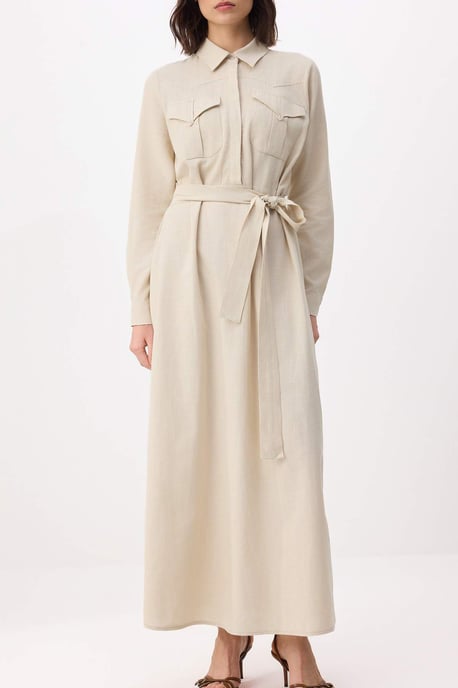 Damklänning med platt maxi- och hijabmönster, A-linjeformad - Image 2